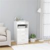 Drawer Cabinet High Gloss White 40x50x76 Cm Chipboard