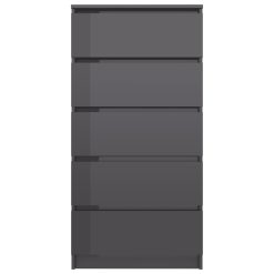 Drawer Sideboard High Gloss Grey 60x35x121 Cm Chipboard 3 Drawer Sideboard High Gloss Grey 60x35x121 Cm Chipboard -NEWTRAL Sales Shop Drawer Sideboard High Gloss Grey 60x35x121 cm Chipboard 433407 3