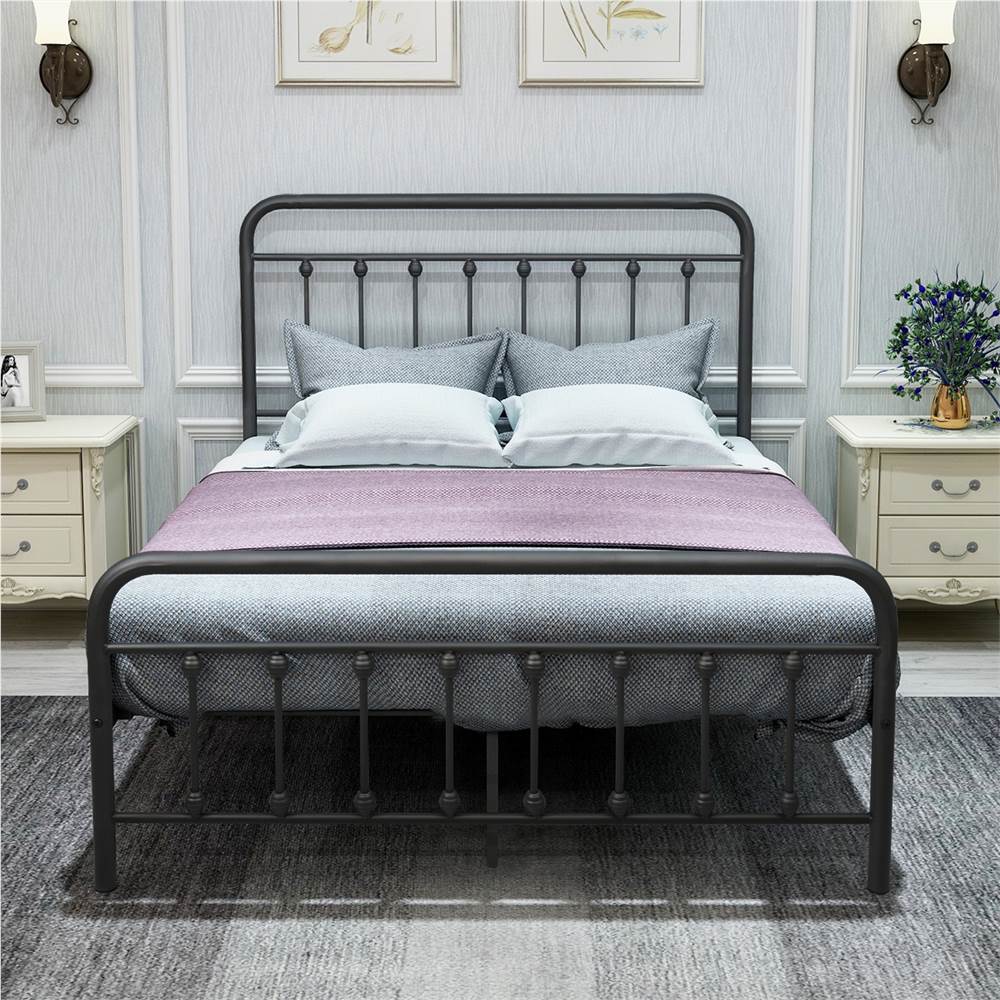 Full-Size Metal Platform Bed Frame with Headboard and Steel Slats Support, No Box Spring Needed (Only Frame) - Black Full-Size Metal Platform Bed Frame With Headboard And Steel Slats Support, No Box Spring Needed (Only Frame) - Black -NEWTRAL Sales Shop FULL Metal Platform Bed Frame with Headboard Wood Slat Support No Box Spring Needed Easy Assembly BLACK 460775 2