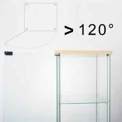 64" Glass Collection Display Cabinet With 4-layer Storage Shelf And Door, For Living Room, Bedroom, Office - Natural -NEWTRAL Sales Shop Glass Cabinet Glass Display Cabinet 4 Shelves with Door Floor Standing Curio Bookshelf for Living Room Bedroom Office 64 x 17 x 14 5 Natural Wood 461254 3