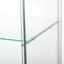 64" Glass Collection Display Cabinet With 4-layer Storage Shelf And Door, For Living Room, Bedroom, Office - White -NEWTRAL Sales Shop Glass Cabinet w Glass Display Cabinet 4 Shelves with Door Floor Standing Curio Bookshelf for Living Room Bedroom Office 64 x 17 x 14 5 White 461250 2