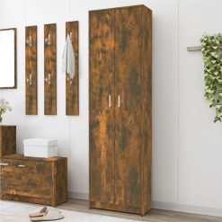 Hallway Wardrobe Smoked Oak 55x25x189 Cm Engineered Wood