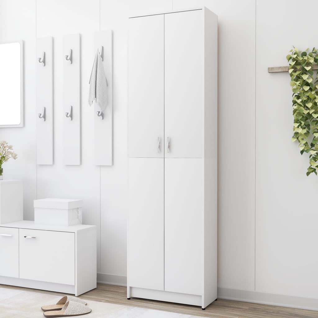 Hallway Wardrobe White 55x25x189 cm Chipboard Hallway Wardrobe White 55x25x189 Cm Chipboard -NEWTRAL Sales Shop Hallway Wardrobe White 55x25x189 cm Chipboard 433478 0
