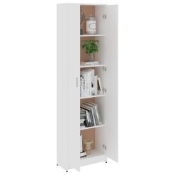 Hallway Wardrobe White 55x25x189 Cm Chipboard 2 Hallway Wardrobe White 55x25x189 Cm Chipboard -NEWTRAL Sales Shop Hallway Wardrobe White 55x25x189 cm Chipboard 433478 2