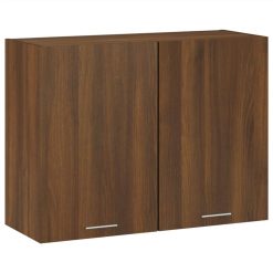 Hanging Cabinet Brown Oak 80x31x60 Cm Engineered Wood