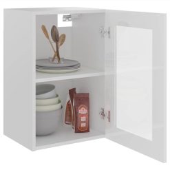 Hanging Glass Cabinet High Gloss White 40x31x60 Cm Chipboard -NEWTRAL Sales Shop Hanging Glass Cabinet High Gloss White 40x31x60 cm Chipboard 455691 3