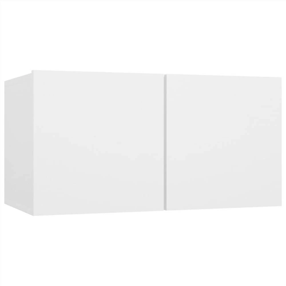 Hanging TV Cabinets 3 Pcs White 60x30x30 Cm 4 Hanging TV Cabinets 3 Pcs White 60x30x30 Cm - Image 4