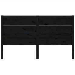 Headboard Black 206x4x100 Cm Solid Wood Pine -NEWTRAL Sales Shop Headboard Black 206x4x100 cm Solid Wood Pine 516547 2