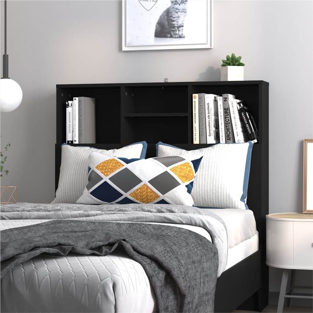Headboard Cabinet Black 100x19x103.5 cm Headboard Cabinet Black 100x19x103.5 Cm -NEWTRAL Sales Shop Headboard Cabinet Black 100x19x103 5 cm 513686 0