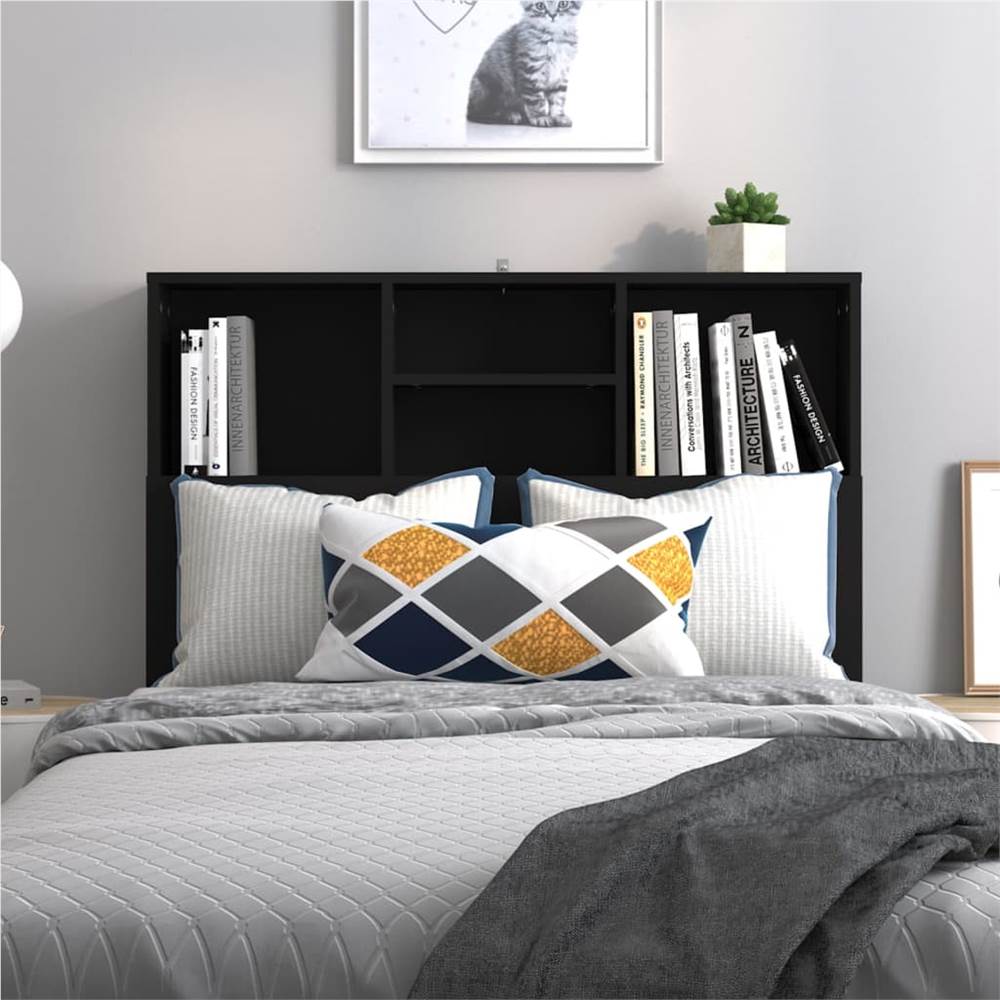 Headboard Cabinet Black 100x19x103.5 cm Headboard Cabinet Black 100x19x103.5 Cm -NEWTRAL Sales Shop Headboard Cabinet Black 100x19x103 5 cm 513686 2