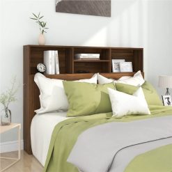 Headboard Cabinet Brown Oak 140x19x103.5 Cm