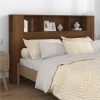 Headboard Cabinet Brown Oak 160x18.5x104.5 Cm