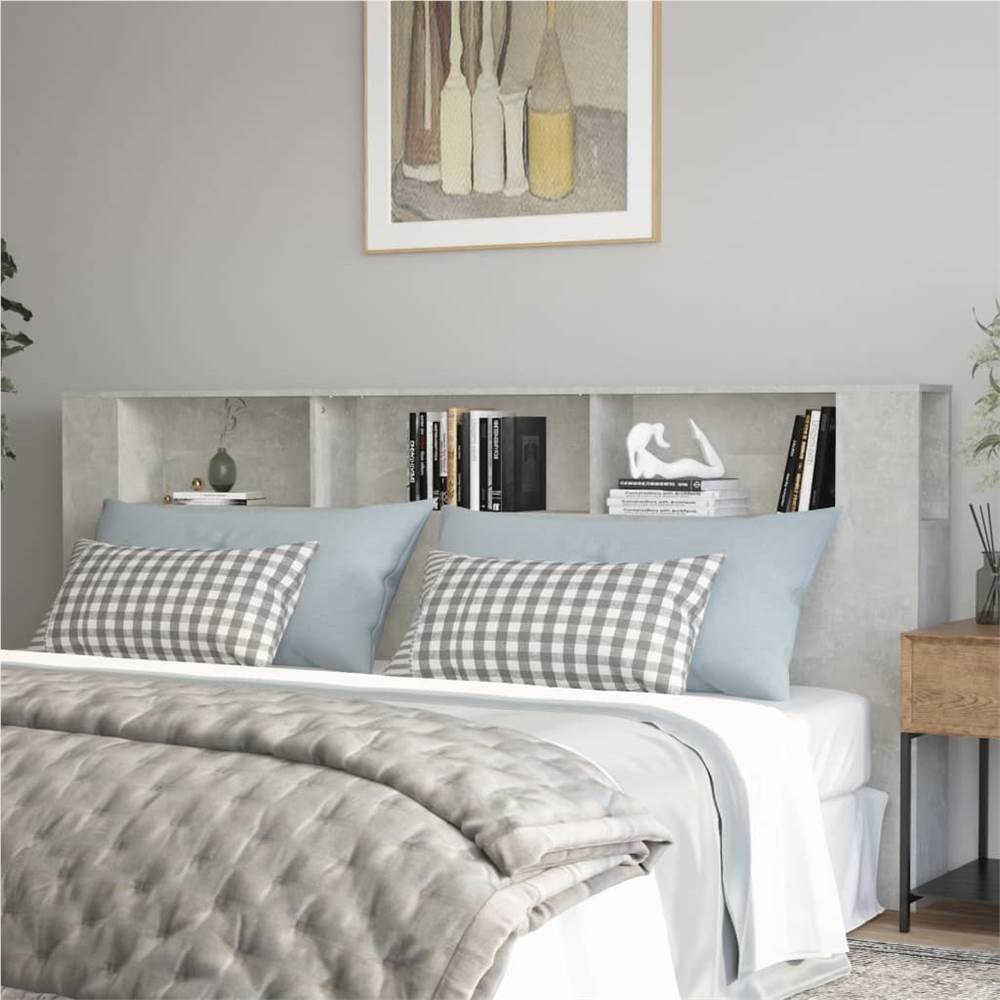 Headboard Cabinet Concrete Grey 220x18.5x104.5 cm Headboard Cabinet Concrete Grey 220x18.5x104.5 Cm -NEWTRAL Sales Shop Headboard Cabinet Concrete Grey 220x18 5x104 5 cm 514191 0