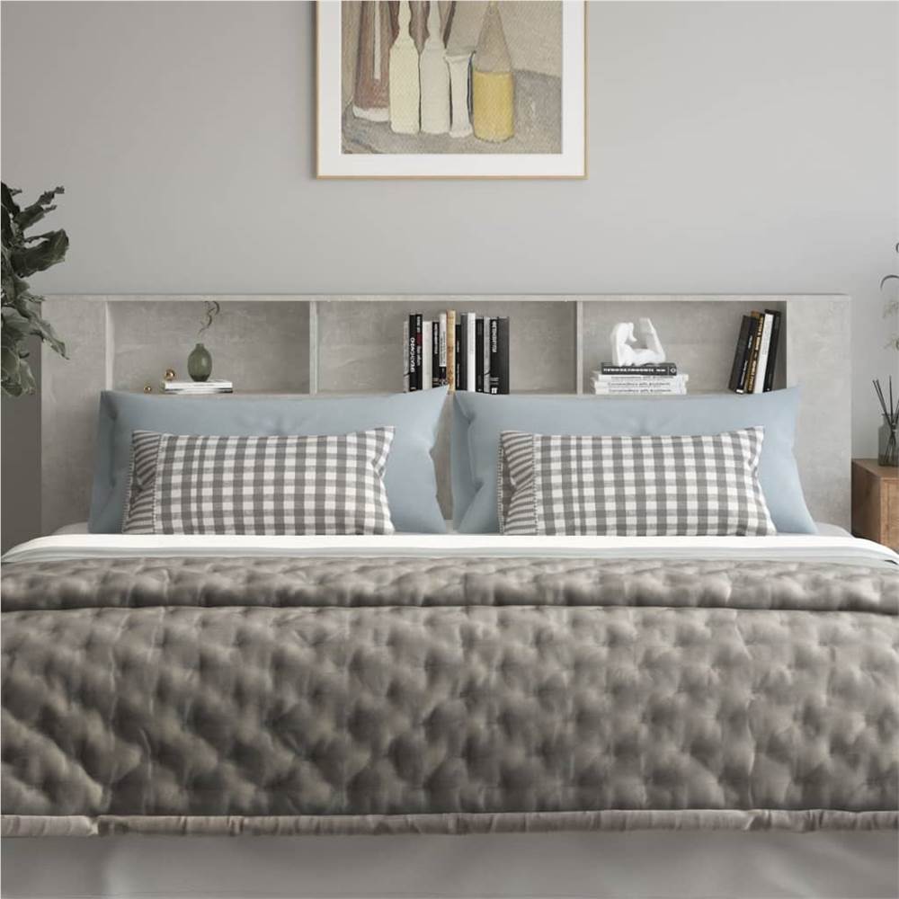 Headboard Cabinet Concrete Grey 220x18.5x104.5 cm Headboard Cabinet Concrete Grey 220x18.5x104.5 Cm -NEWTRAL Sales Shop Headboard Cabinet Concrete Grey 220x18 5x104 5 cm 514191 2