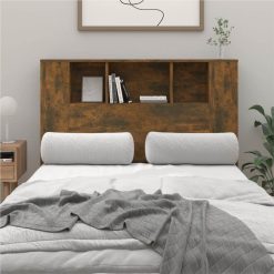 Headboard Cabinet Smoked Oak 120x18.5x104.5 Cm