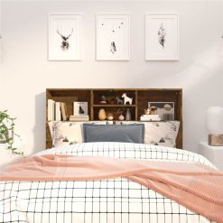 Headboard Cabinet Smoked Oak 120x19x103.5 Cm -NEWTRAL Sales Shop Headboard Cabinet Smoked Oak 120x19x103 5 cm 513583 2