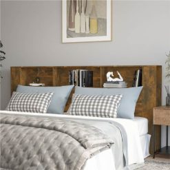 Headboard Cabinet Smoked Oak 220x18.5x104.5 Cm