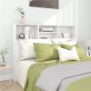 Headboard Cabinet White 140x19x103.5 Cm