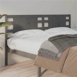 Headboard Grey 146x4x100 Cm Solid Wood Pine