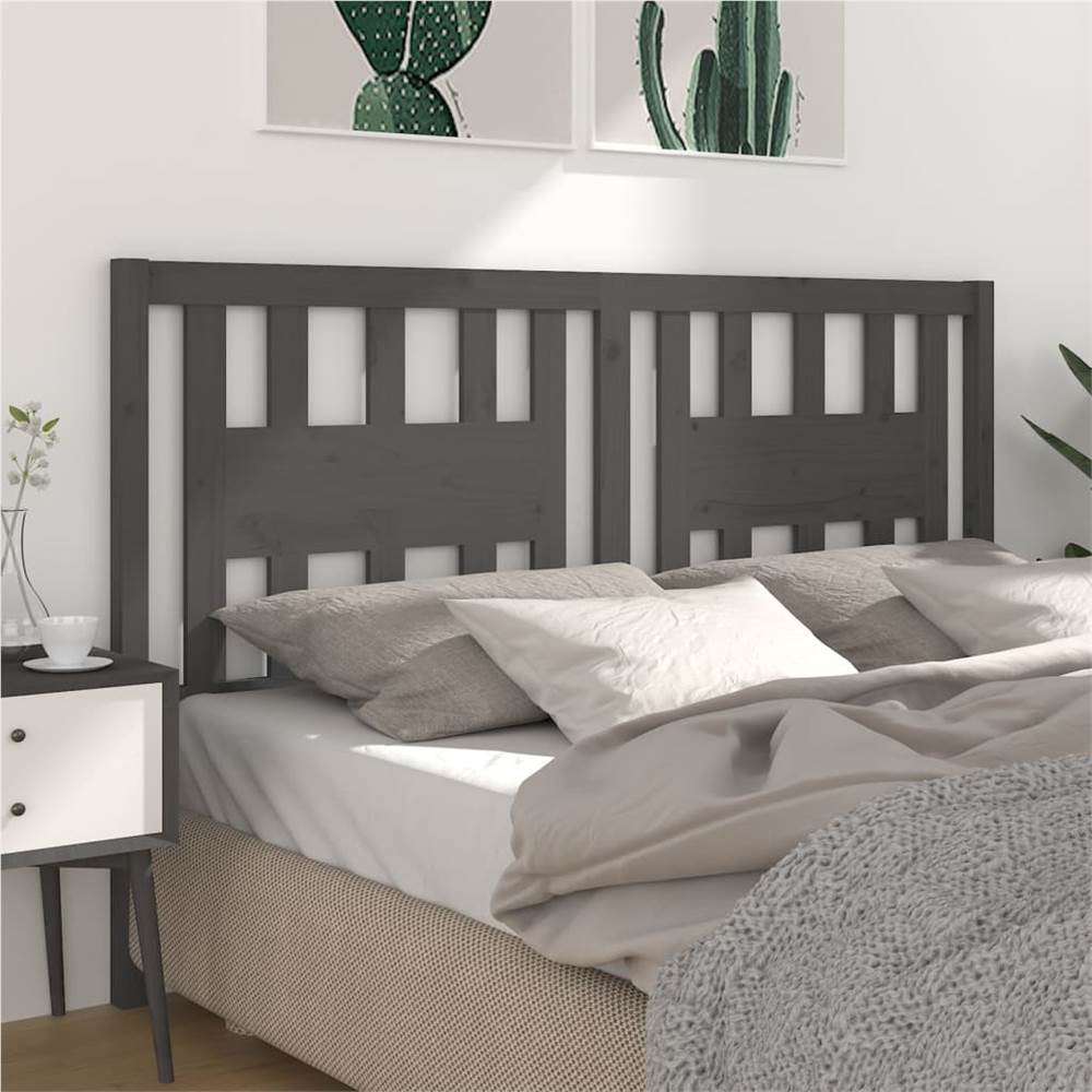 Headboard Grey 156x4x100 cm Solid Wood Pine Headboard Grey 156x4x100 Cm Solid Wood Pine -NEWTRAL Sales Shop Headboard Grey 156x4x100 cm Solid Wood Pine 512175 0