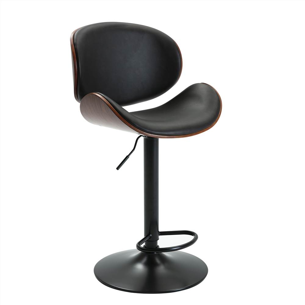 HengMing PU Leather Adjustable Bar Chair Set of 2, for Restaurant, Cafe, Tavern, Office, Living Room - Black HengMing PU Leather Adjustable Bar Chair Set Of 2, For Restaurant, Cafe, Tavern, Office, Living Room - Black -NEWTRAL Sales Shop HengMing Bentwood Adjustable Bar Stools Walnut Bentwood Upholstered Swivel Barstool PU Leather Cushion Counter Barstools Set of 2 460091 3