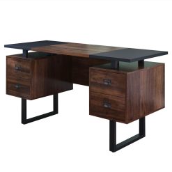 Home Office Computer Desk With 4 Storage Drawers, MDF Tabletop And Metal Frame, For Game Room, Office, Study Room - Rustic Brown -NEWTRAL Sales Shop Home Office Computer Desk with 4 drawers 471434 4