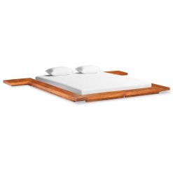 Japanese Futon Bed Frame Solid Acacia Wood 140x200 Cm