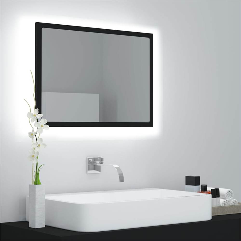 LED Bathroom Mirror Black 60x8.5x37 cm Chipboard LED Bathroom Mirror Black 60x8.5x37 Cm Chipboard -NEWTRAL Sales Shop LED Bathroom Mirror Black 60x8 5x37 cm Chipboard 460607 0