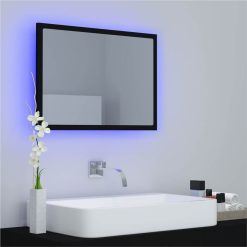 LED Bathroom Mirror Black 60x8.5x37 Cm Chipboard 2 LED Bathroom Mirror Black 60x8.5x37 Cm Chipboard -NEWTRAL Sales Shop LED Bathroom Mirror Black 60x8 5x37 cm Chipboard 460607 2