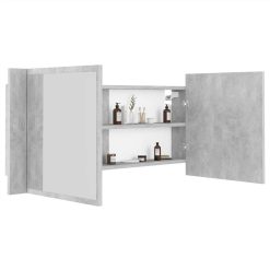 LED Bathroom Mirror Cabinet Concrete Grey 100x12x45 Cm -NEWTRAL Sales Shop LED Bathroom Mirror Cabinet Concrete Grey 100x12x45 cm 461607 2