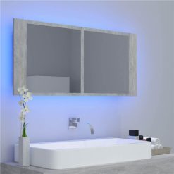 LED Bathroom Mirror Cabinet Concrete Grey 100x12x45 Cm -NEWTRAL Sales Shop LED Bathroom Mirror Cabinet Concrete Grey 100x12x45 cm 461607 4