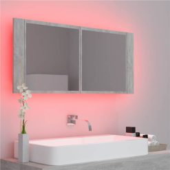 LED Bathroom Mirror Cabinet Concrete Grey 100x12x45 Cm -NEWTRAL Sales Shop LED Bathroom Mirror Cabinet Concrete Grey 100x12x45 cm 461607 5