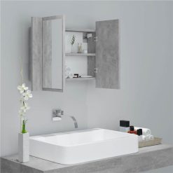 LED Bathroom Mirror Cabinet Concrete Grey 60x12x45 Cm -NEWTRAL Sales Shop LED Bathroom Mirror Cabinet Concrete Grey 60x12x45 cm 461605 5