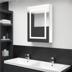 LED Bathroom Mirror Cabinet Shinning White 50x13x70 Cm