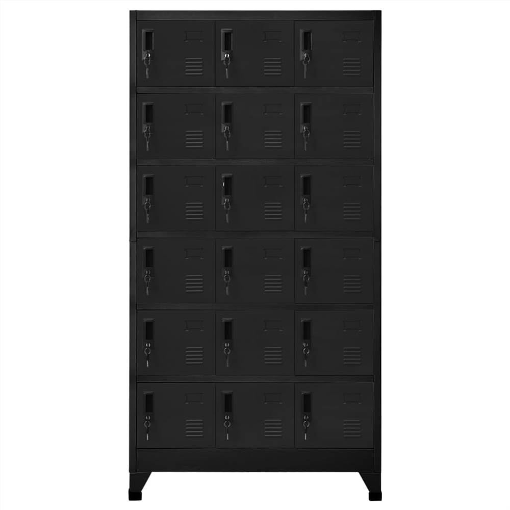 Locker Cabinet Black 90x40x180 cm Steel Locker Cabinet Black 90x40x180 Cm Steel -NEWTRAL Sales Shop Locker Cabinet Black 90x40x180 cm Steel 512592 1