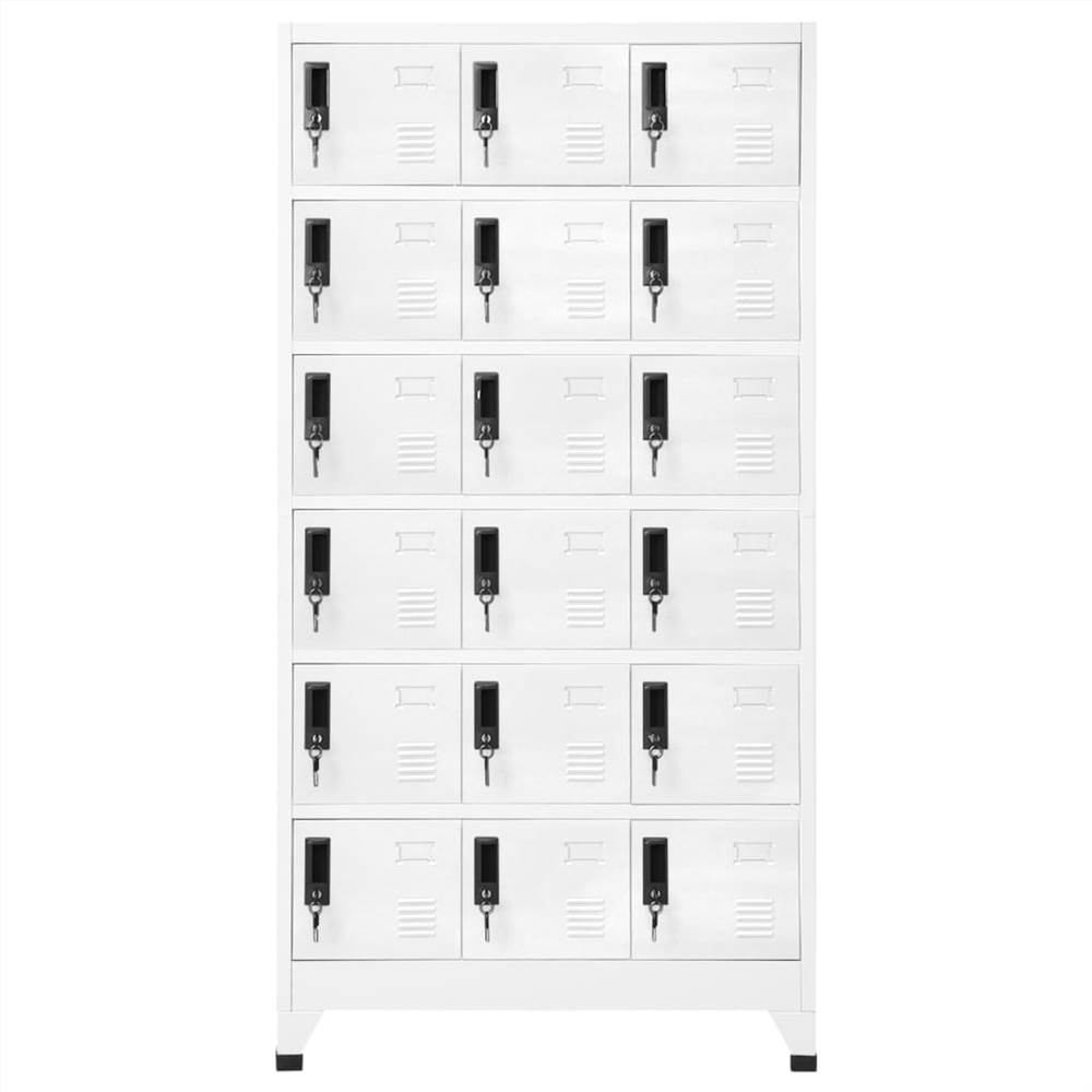 Locker Cabinet White 90x40x180 cm Steel Locker Cabinet White 90x40x180 Cm Steel -NEWTRAL Sales Shop Locker Cabinet White 90x40x180 cm Steel 512589 1