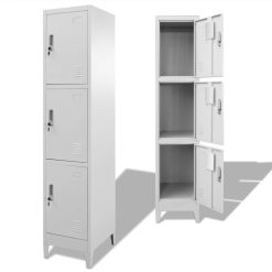 Locker Cabinet With 3 Compartments 38x45x180 Cm