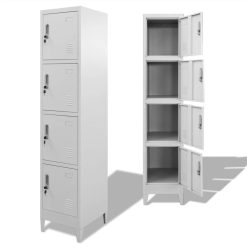 Locker Cabinet With 4 Compartments 38x45x180 Cm