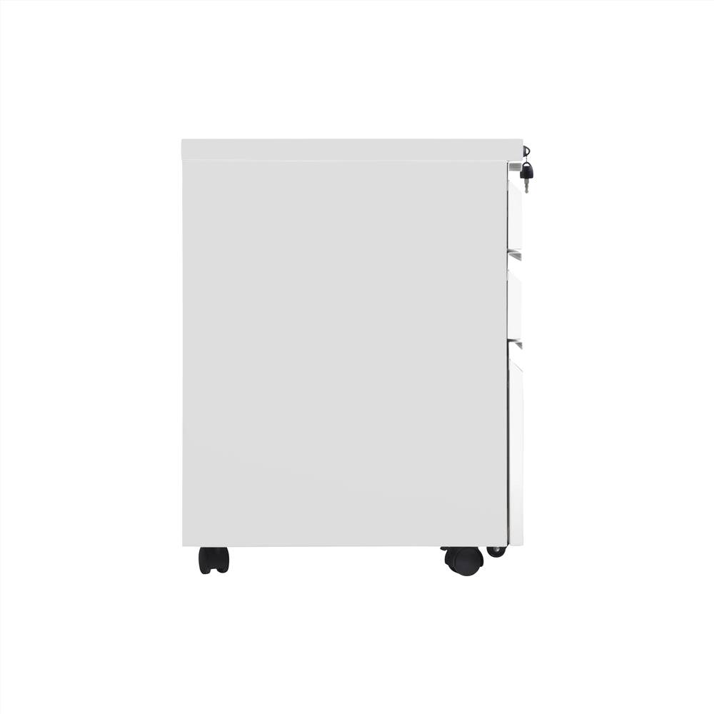 Home Office Steel Removable File Cabinet with 3 Drawers and Casters - White Home Office Steel Removable File Cabinet With 3 Drawers And Casters - White -NEWTRAL Sales Shop MOBILE CABINET A 456655 1