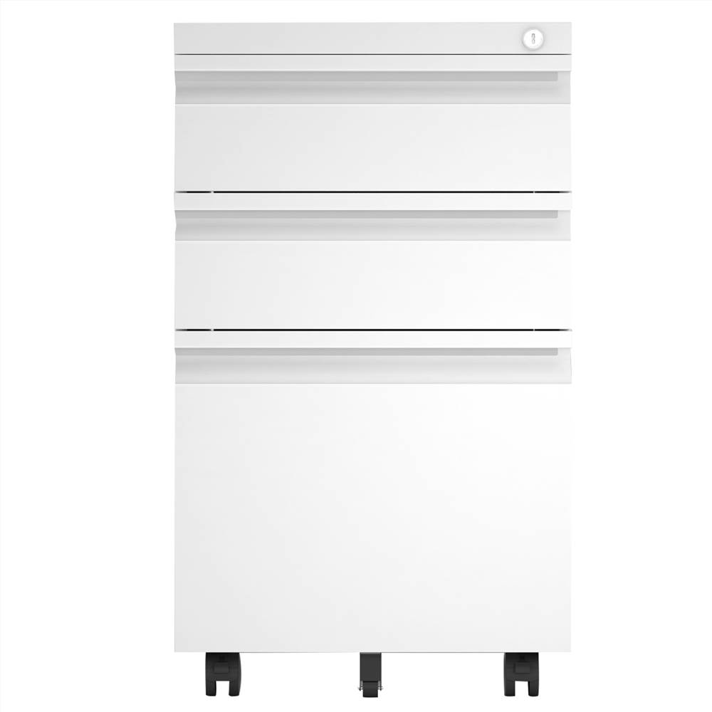 Home Office Steel Removable File Cabinet with 3 Drawers and Casters - White Home Office Steel Removable File Cabinet With 3 Drawers And Casters - White -NEWTRAL Sales Shop MOBILE CABINET A 456655 2