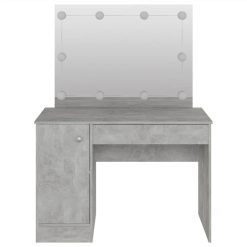 Makeup Table With LED Lights 110x55x145 Cm MDF Concrete Grey 2 Makeup Table With LED Lights 110x55x145 Cm MDF Concrete Grey -NEWTRAL Sales Shop Makeup Table with LED Lights 110x55x145 cm MDF Concrete Grey 488908 2