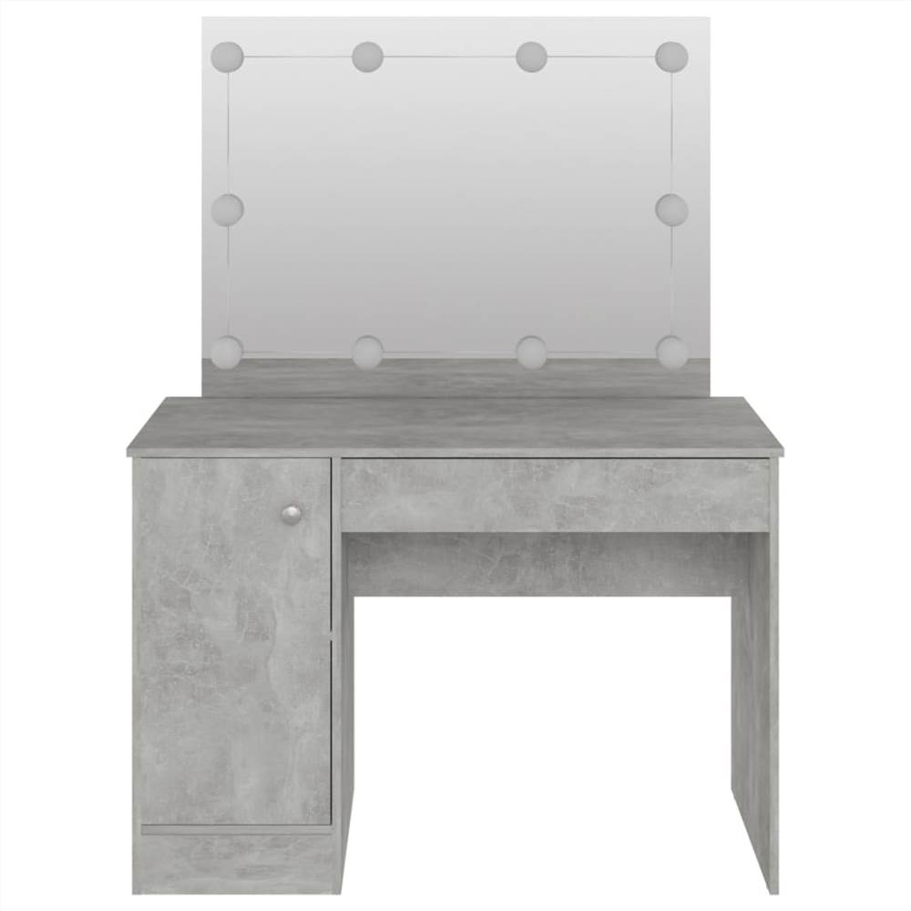 Makeup Table with LED Lights 110x55x145 cm MDF Concrete Grey Makeup Table With LED Lights 110x55x145 Cm MDF Concrete Grey -NEWTRAL Sales Shop Makeup Table with LED Lights 110x55x145 cm MDF Concrete Grey 488908 2