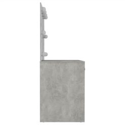 Makeup Table With LED Lights 110x55x145 Cm MDF Concrete Grey 3 Makeup Table With LED Lights 110x55x145 Cm MDF Concrete Grey -NEWTRAL Sales Shop Makeup Table with LED Lights 110x55x145 cm MDF Concrete Grey 488908 3