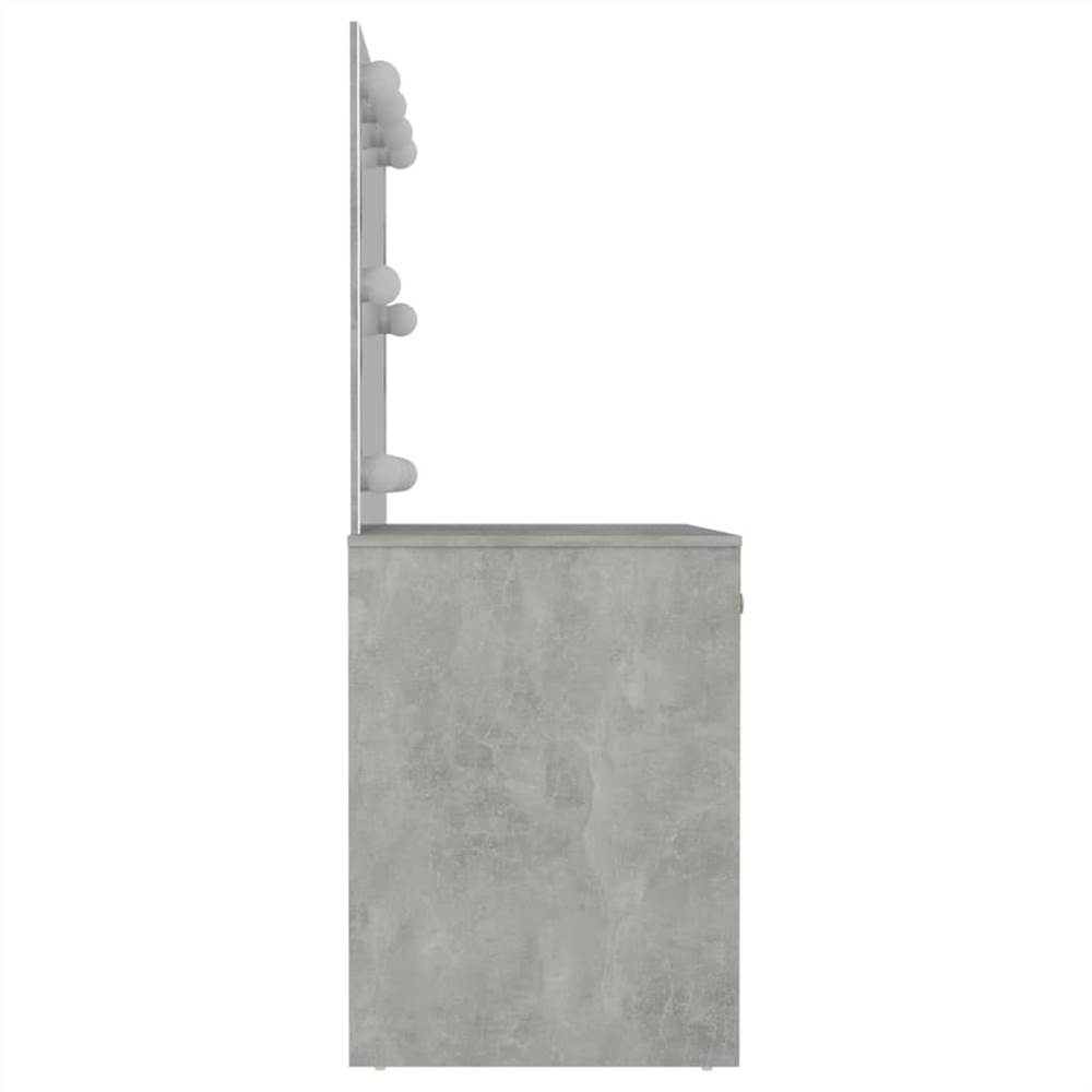 Makeup Table with LED Lights 110x55x145 cm MDF Concrete Grey Makeup Table With LED Lights 110x55x145 Cm MDF Concrete Grey -NEWTRAL Sales Shop Makeup Table with LED Lights 110x55x145 cm MDF Concrete Grey 488908 3