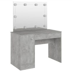 Makeup Table With LED Lights 110x55x145 Cm MDF Concrete Grey 4 Makeup Table With LED Lights 110x55x145 Cm MDF Concrete Grey -NEWTRAL Sales Shop Makeup Table with LED Lights 110x55x145 cm MDF Concrete Grey 488908 4