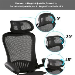 Home Office Ergonomic Mesh Computer Chair Reclining High-back Swivel Chair For Teenagers And Adults - Black -NEWTRAL Sales Shop Merax Ergonomic Mesh Adjustable Home Desk Chair Office Chair Modern New Design Reclining Chair 455785 4