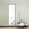 59" Rectangle Full-length Mirror With Aluminum Alloy Frame, For Bathroom, Bedroom, Entrance, Powder Room - Black