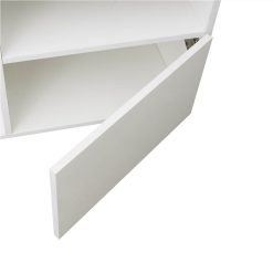 47" TV Stand With 2 Storage Drawers And Open Shelves, Suitable For Placing TVs Up To 55" - White 3 47" TV Stand With 2 Storage Drawers And Open Shelves, Suitable For Placing TVs Up To 55" - White -NEWTRAL Sales Shop Modern Minimalist TV Cabinet Living Room with 20 colors LED Lights TV Stand Entertainment Center White Modern High Gloss LED TV Cabinet Simpleness Creative Furniture TV Cabinet 457757 3