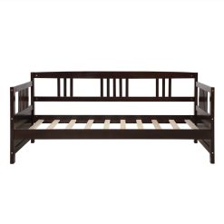 78" Twin Size Wooden Daybed With High Legs And Wooden Slats Support, No Need For Spring Box, For Living Room, Bedroom, Office, Apartment - Espresso -NEWTRAL Sales Shop Modern Solid Wood Daybed Multifunctional Twin Size Espresso Previous SKU WF190234AAP 459234 2