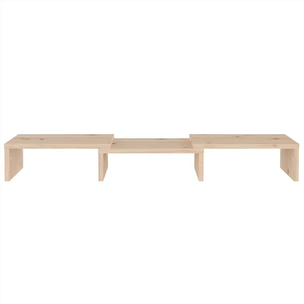 Monitor Stand 60x24x10.5 Cm Solid Wood Pine 5 Monitor Stand 60x24x10.5 Cm Solid Wood Pine - Image 5